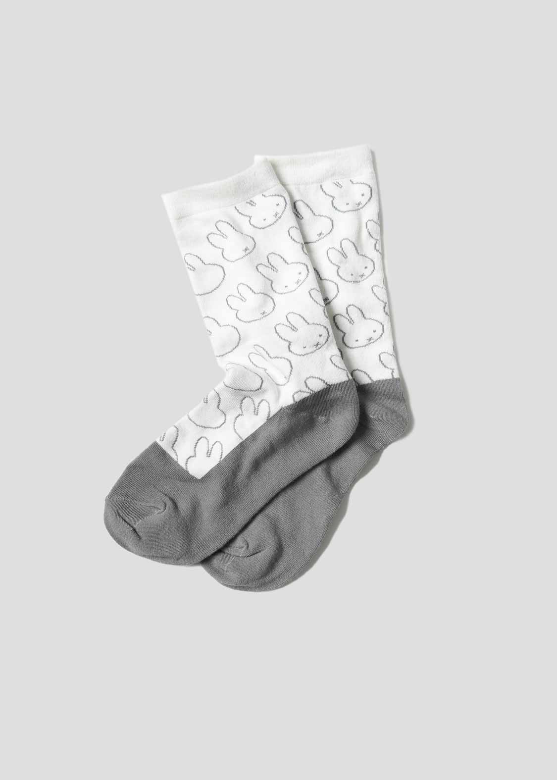 miffy Middle Socks (miffy_miffy Face line pattern)