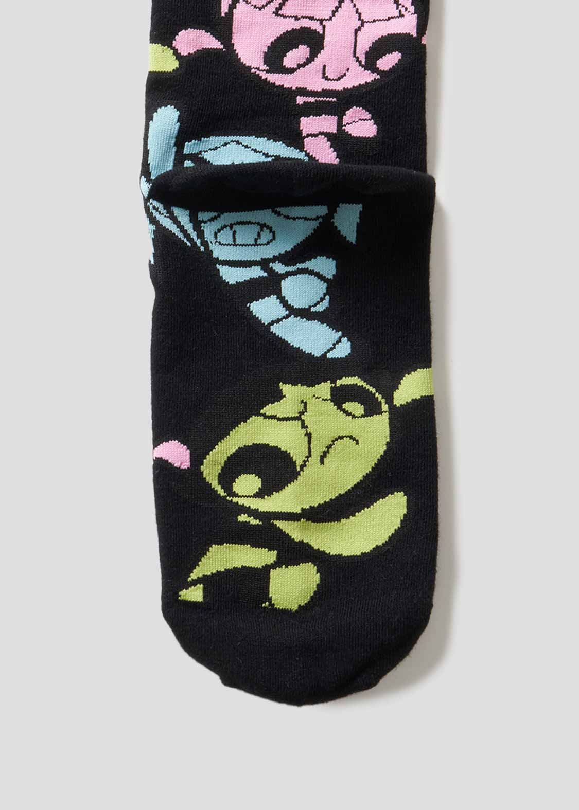 THE POWERPUFF GIRLS Middle socks (THE POWERPUFF GIRLS_GIRLS Pattern)