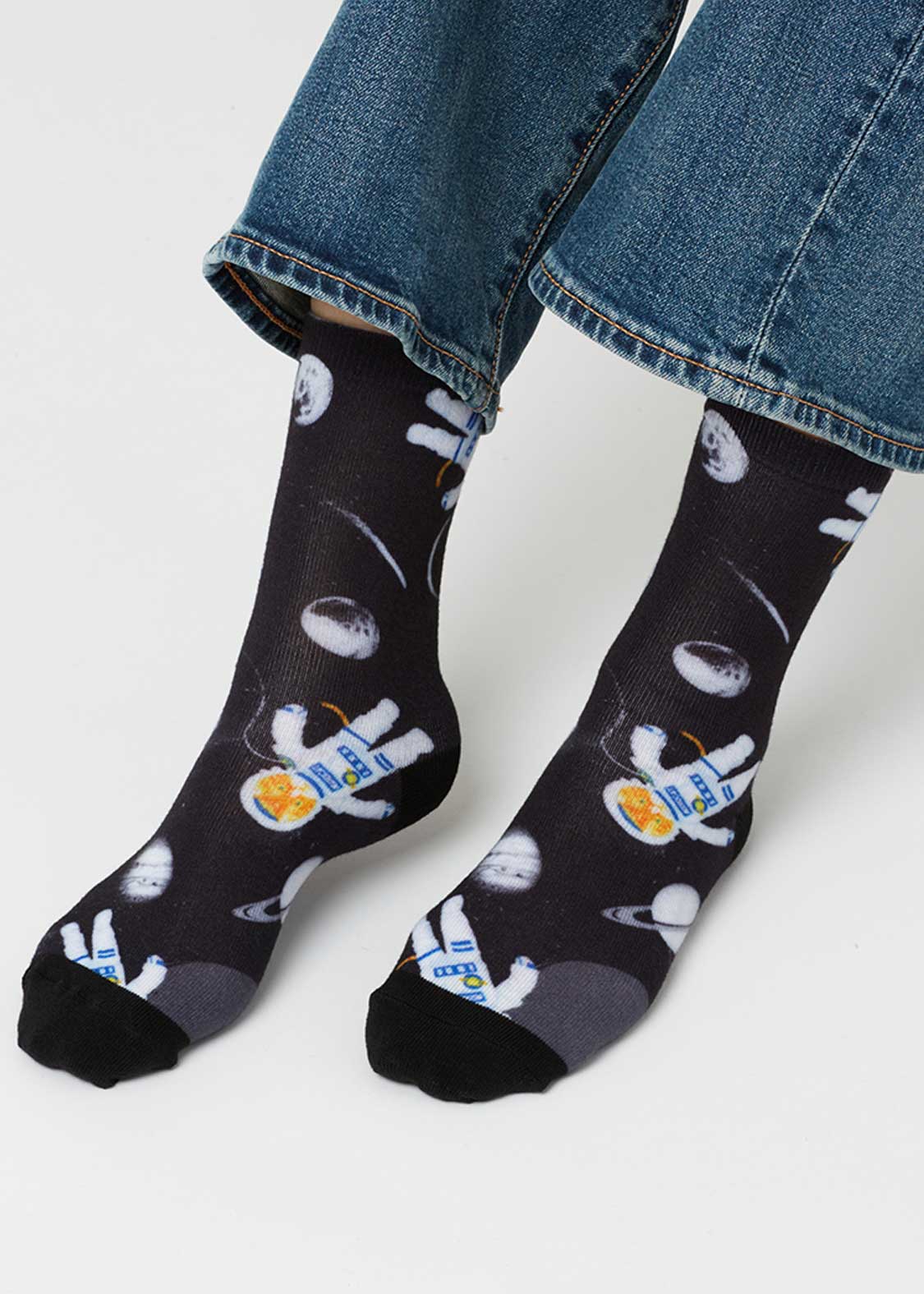 Print Middle Socks (ASTRO CAT Walk in Space)