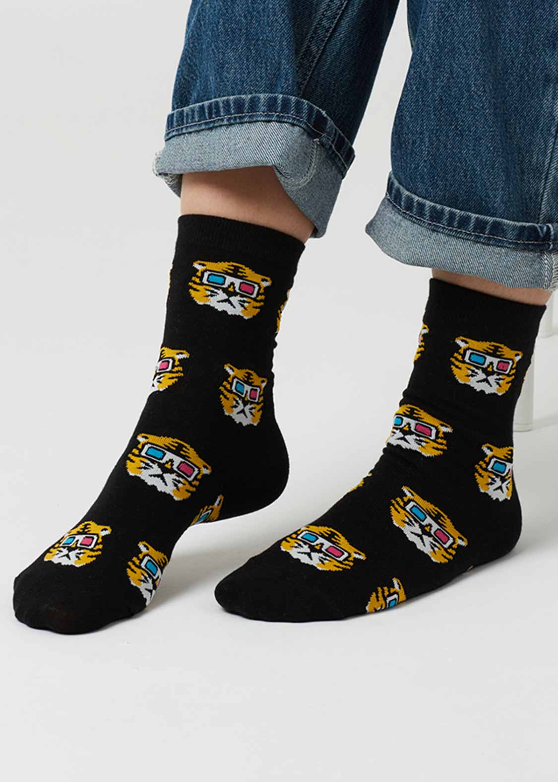 Middle Socks (Awesome Tiger 3D glasses)