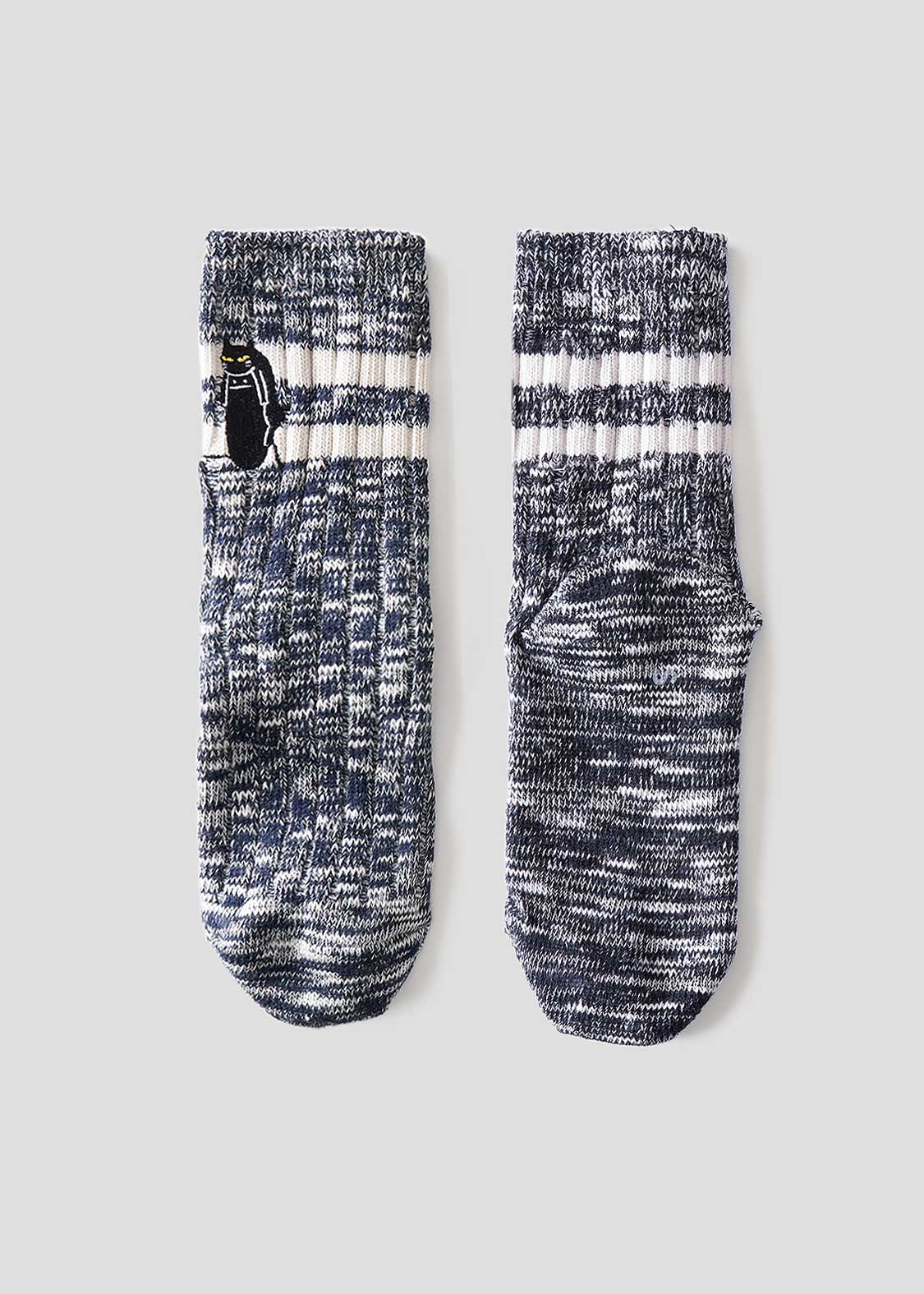 Slub Middle Socks (Nekokaburi Beautiful Shadow 2)