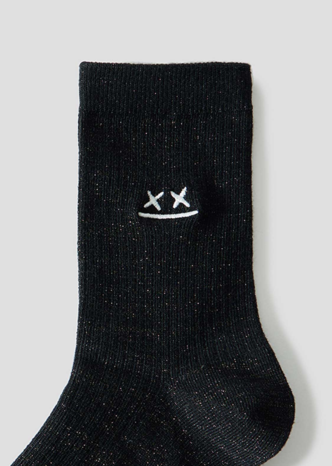 Beautiful Shadow Zoom | Glitter Mid-Length Socks