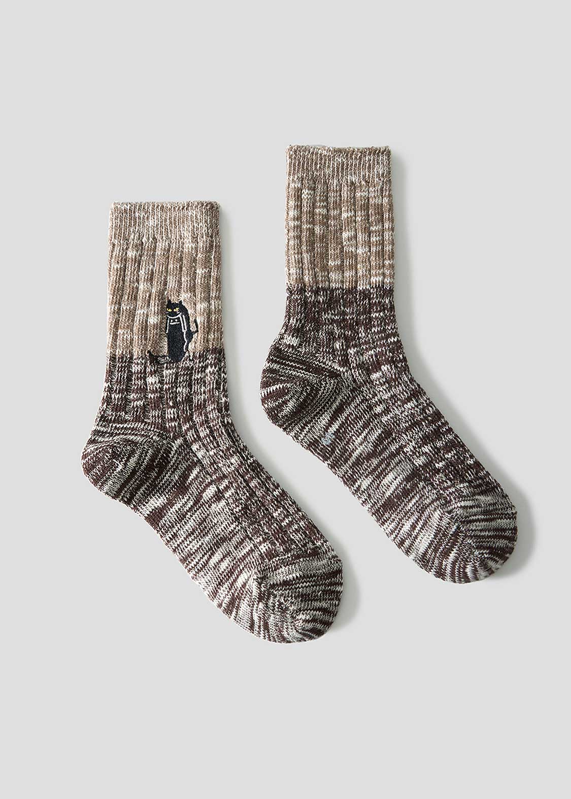 Neko Kaburi Beautiful Shadow | Slub Mid-Length Socks