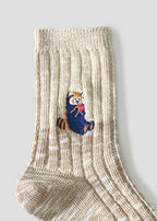 Ikaku | Slub Mid Socks