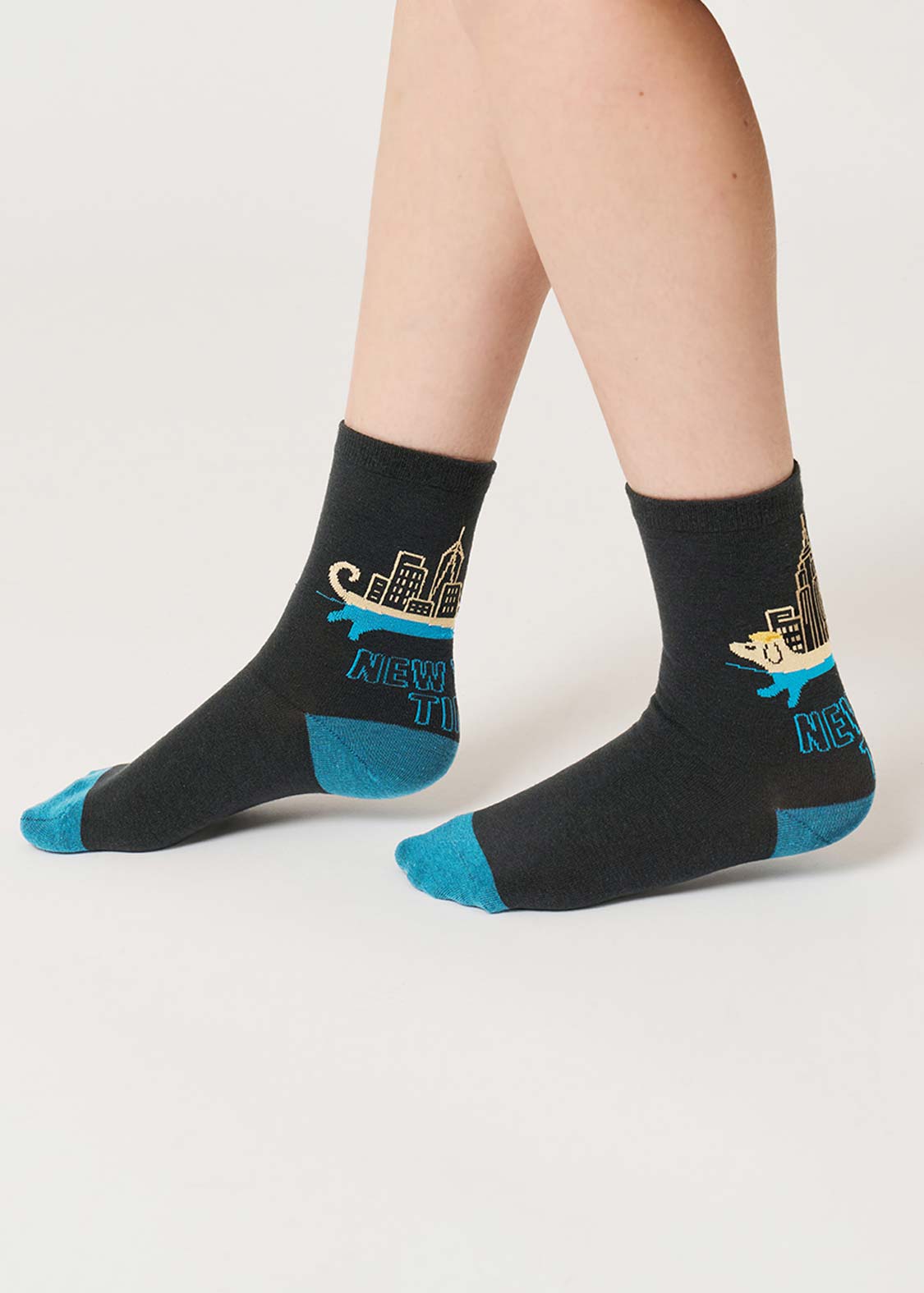 Nagasugiru Inu New York Time | Mid Socks