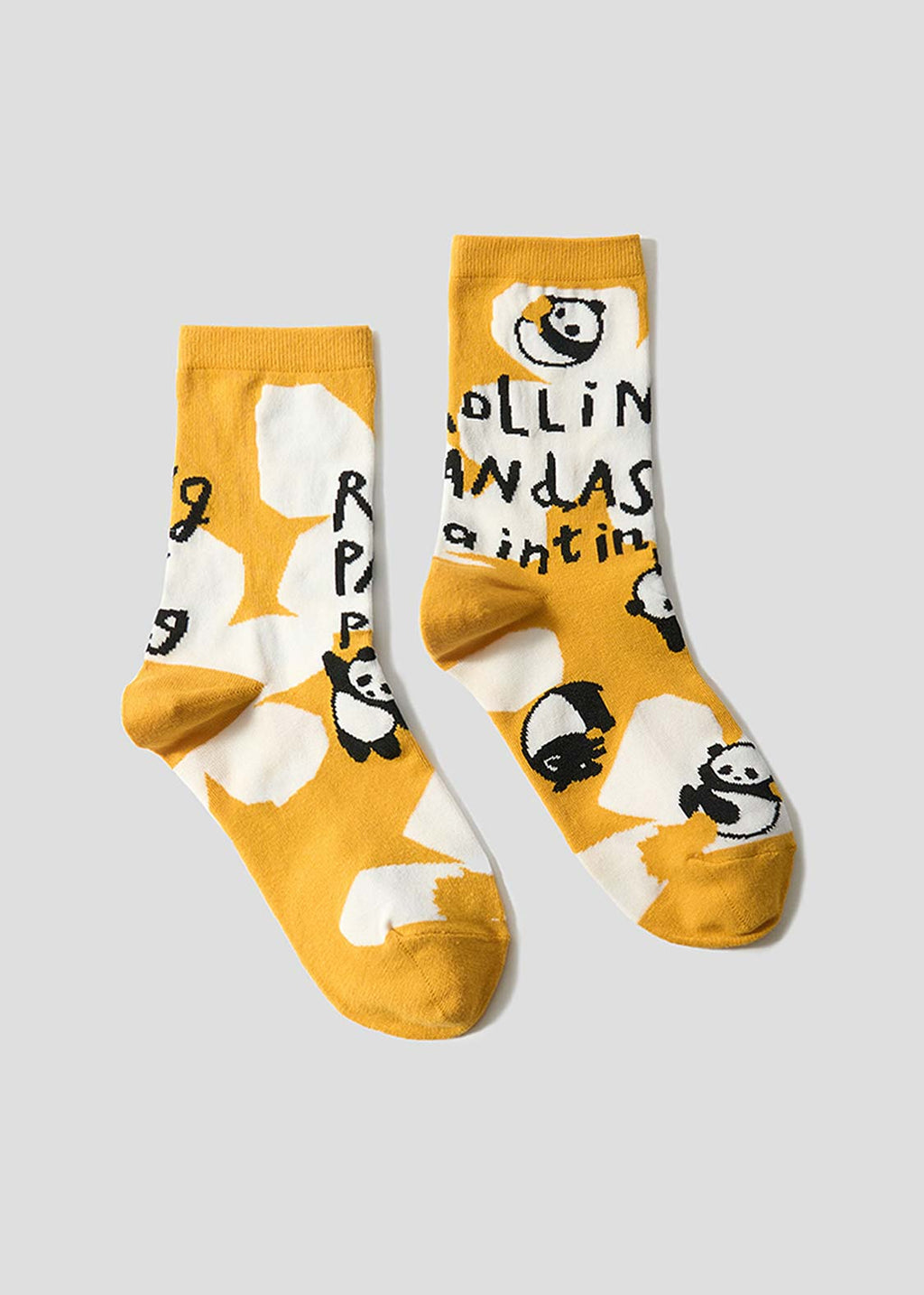 Rolling Pandas Painting | Middle Socks