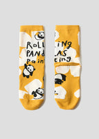 Rolling Pandas Painting | Middle Socks