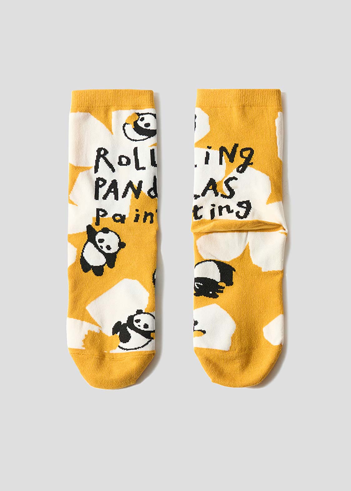 Rolling Pandas Painting | Middle Socks