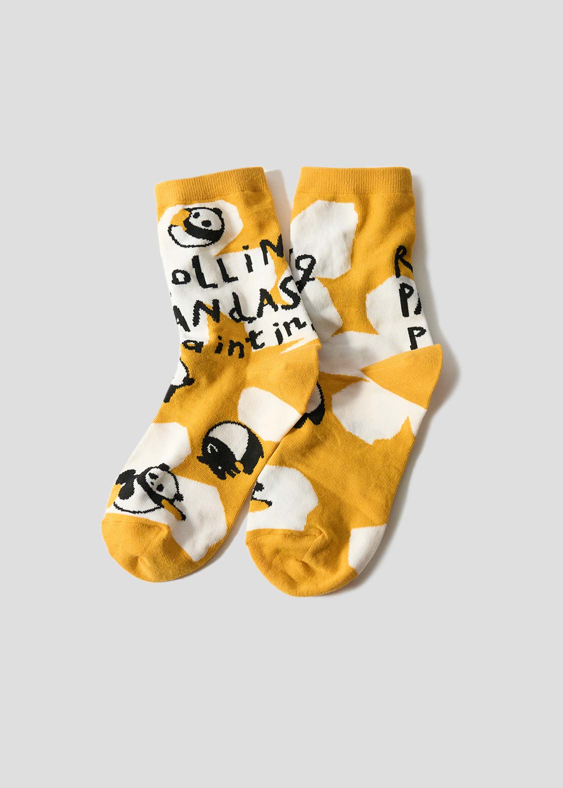 Rolling Pandas Painting | Middle Socks