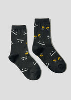 Neko Kaburi Beautiful Shadow A | Linen Mid-Length Socks