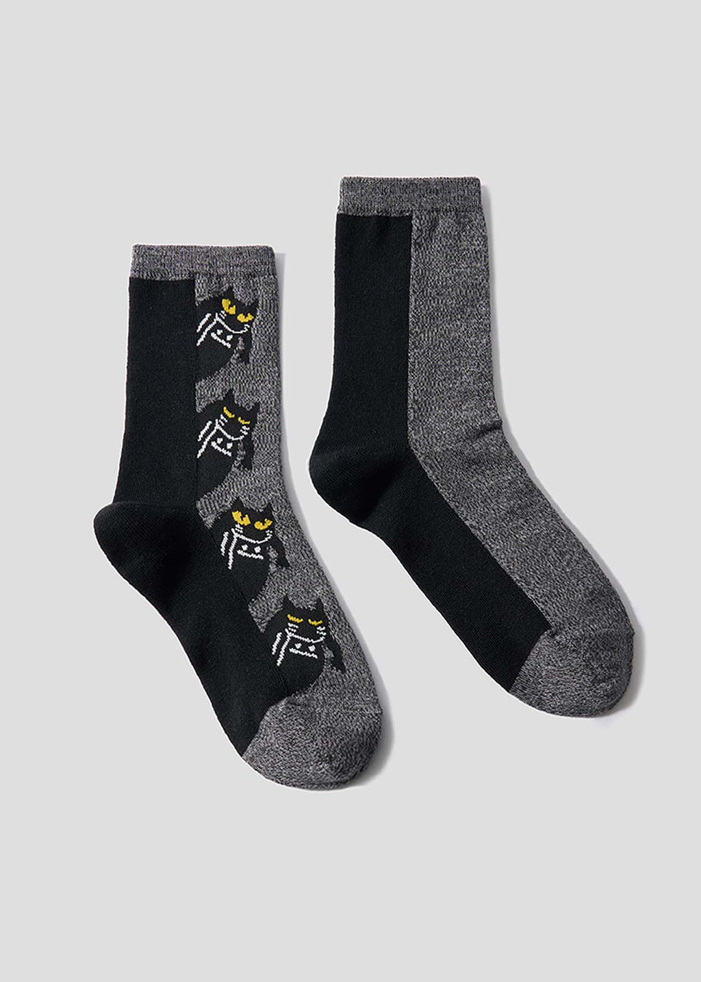 Neko Kaburi Beautiful Shadow B | Linen Mid-Length Socks