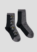 Neko Kaburi Beautiful Shadow B | Linen Mid-Length Socks
