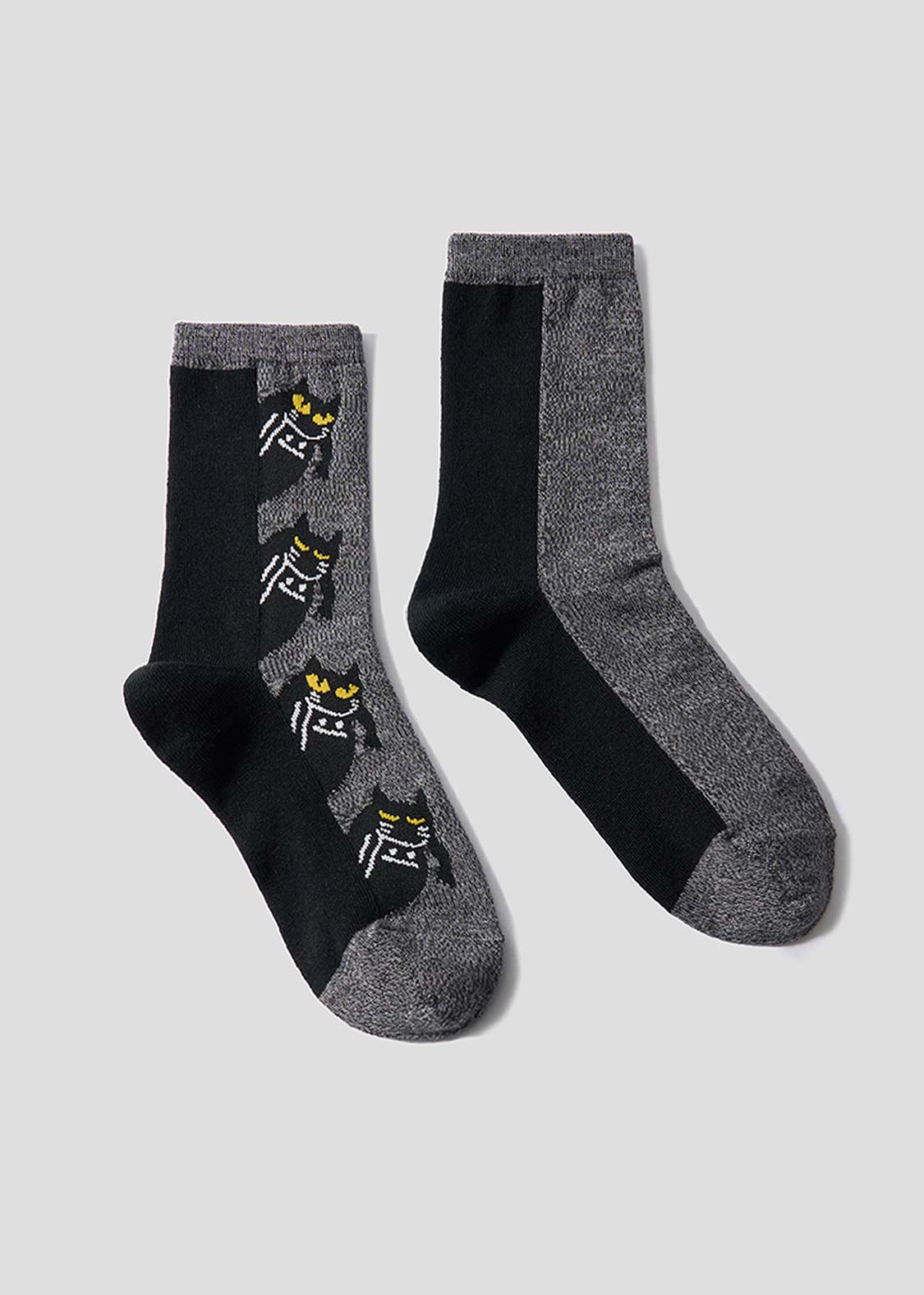 Neko Kaburi Beautiful Shadow B | Linen Mid-Length Socks