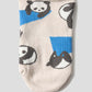 Rolling Pandas Pennant | Linen Mid-Length Socks