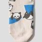 Rolling Pandas Pennant | Linen Mid-Length Socks