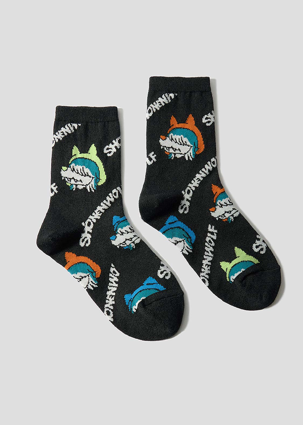 Shonen Wolf | Linen Mid-Length Socks