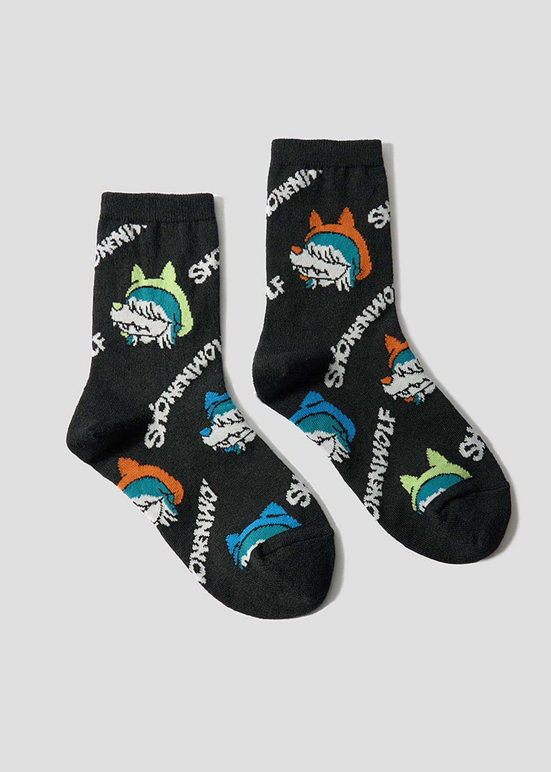 Shonen Wolf | Linen Mid-Length Socks
