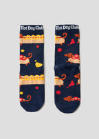 Nagasugiru Inu Meets Hot Dog | Mid-Calf Socks