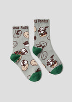 Rolling Panda'S Donuts | Mid-Calf Socks