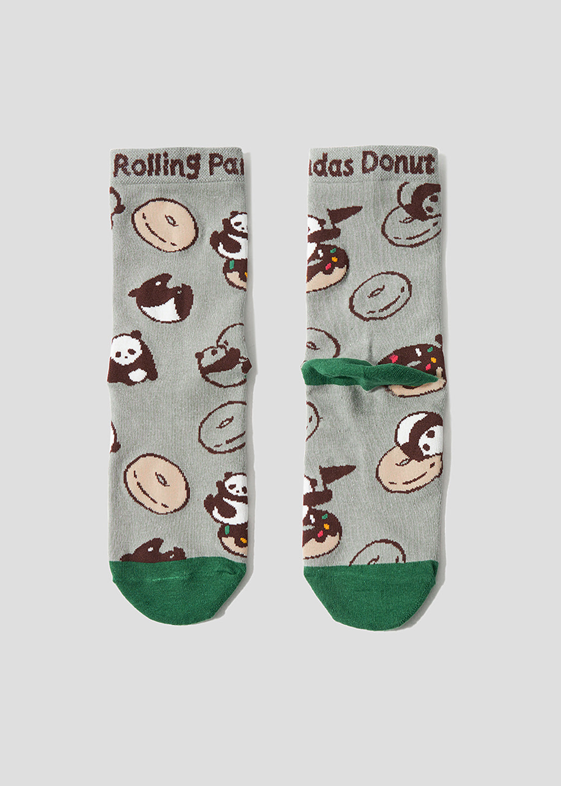 Rolling Panda'S Donuts | Mid-Calf Socks