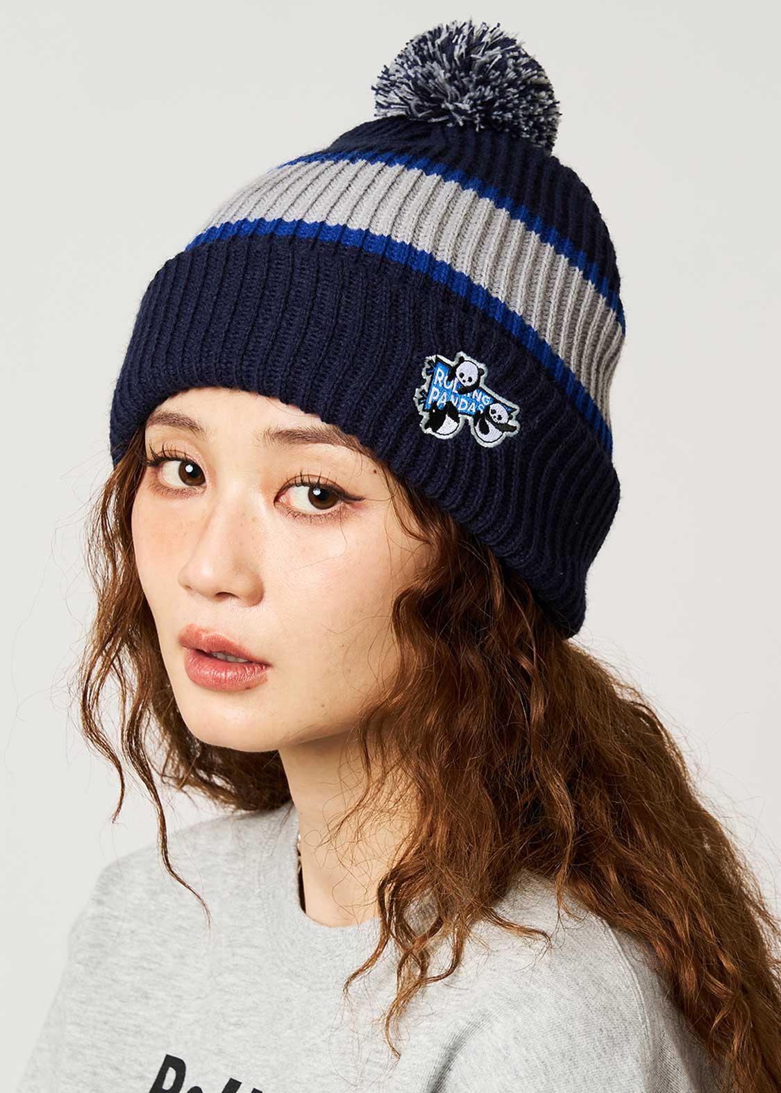 Rolling Pandas Pennant | Pom Pom Knit Line Cap