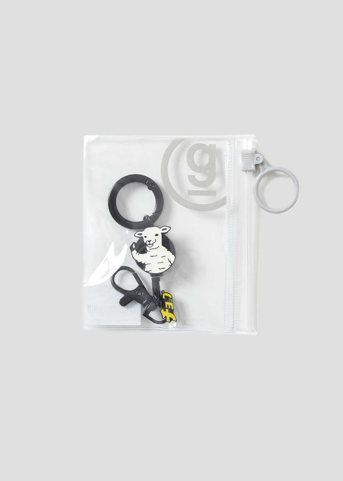 Key Holder with Retractable Reel (Lamb Chop)