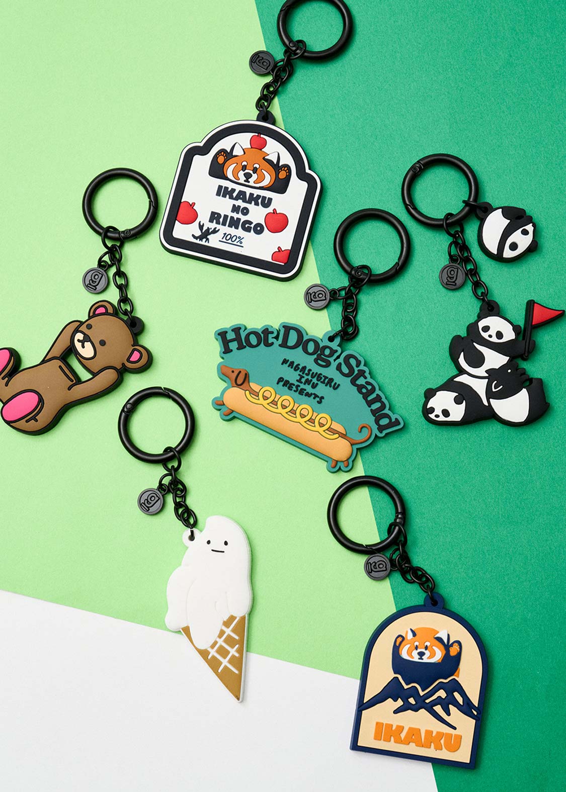 Nagasugiru Inu Meets Hot Dog | Keychain