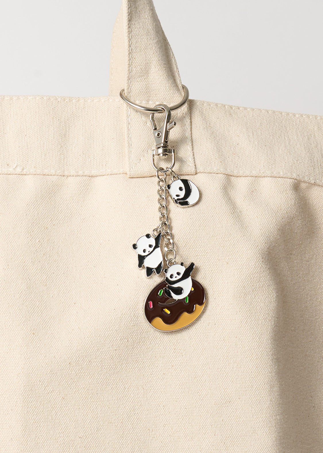 Rolling Pandas | Metal Keychain