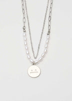 Beautiful Shadow Zoom B | Rice Pearl Necklace