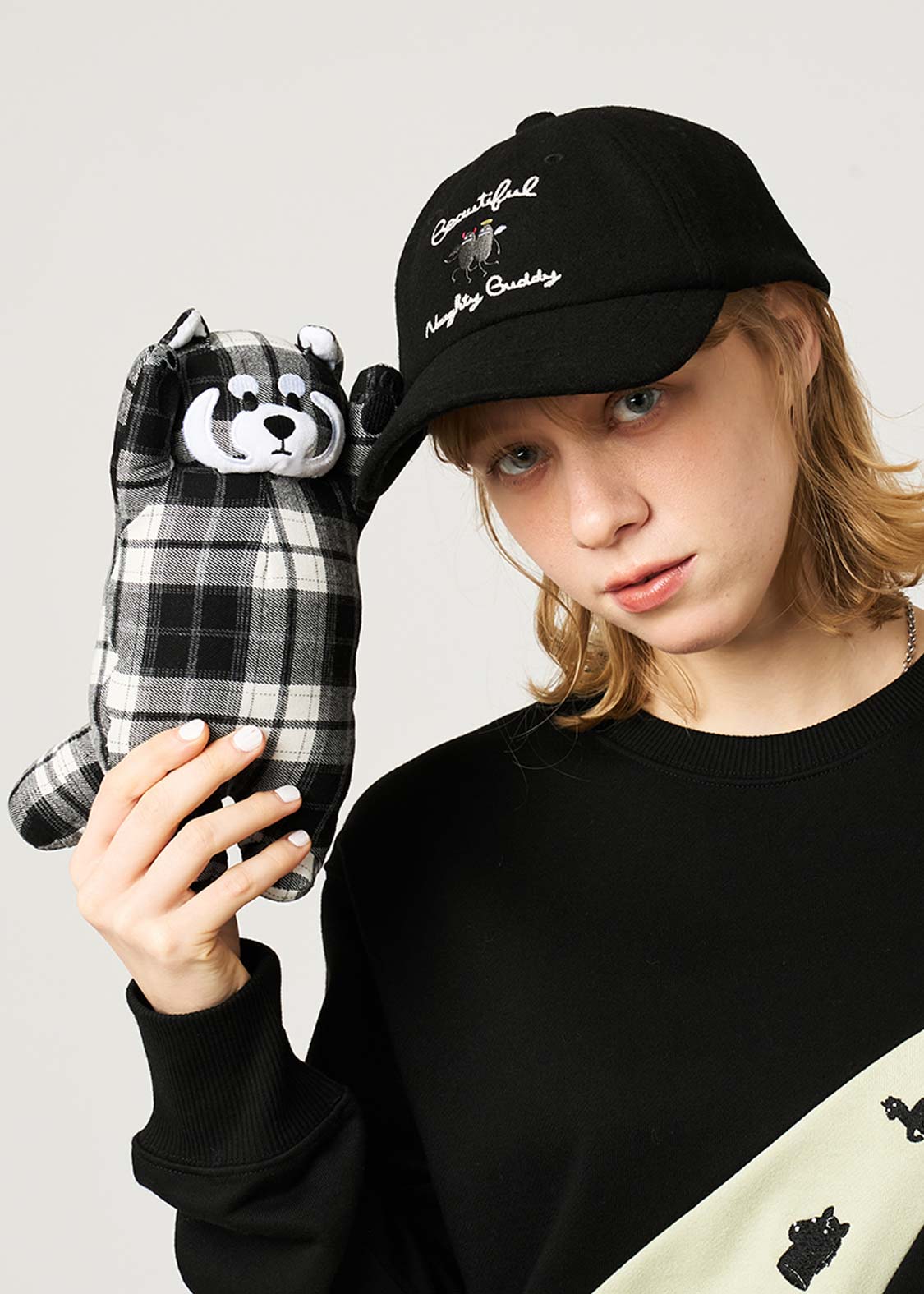 Ikaku BW | Checkered Stuffed Toy