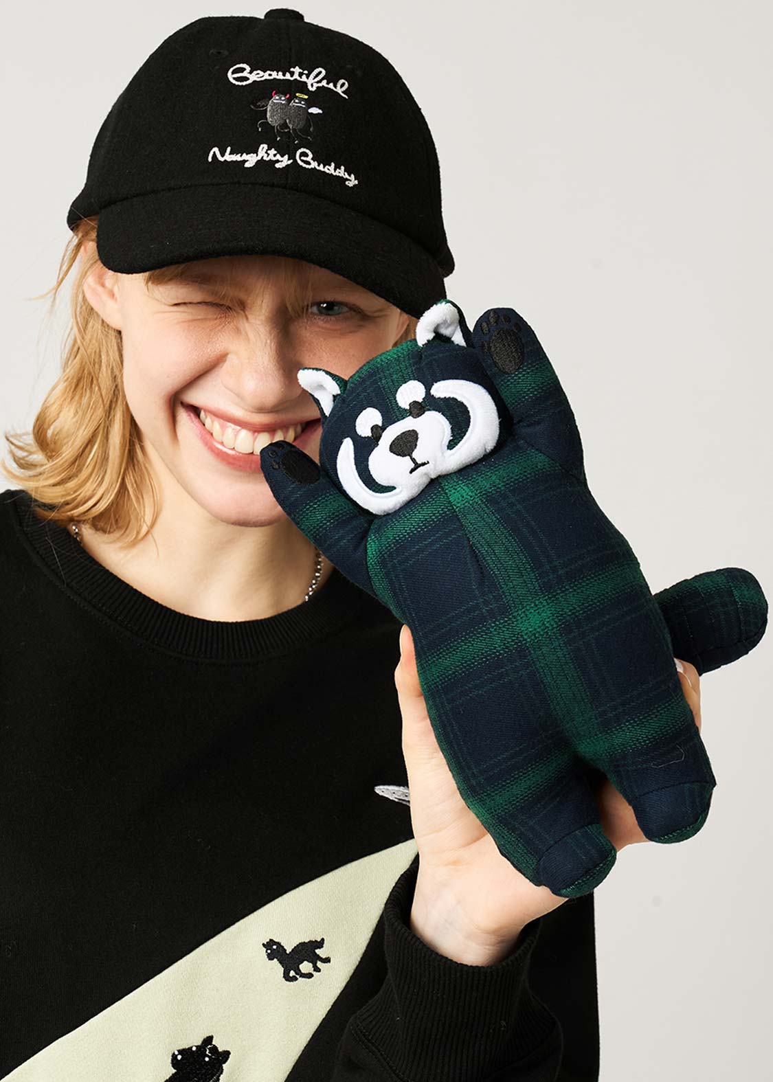 Ikaku Green | Checkered Stuffed Toy