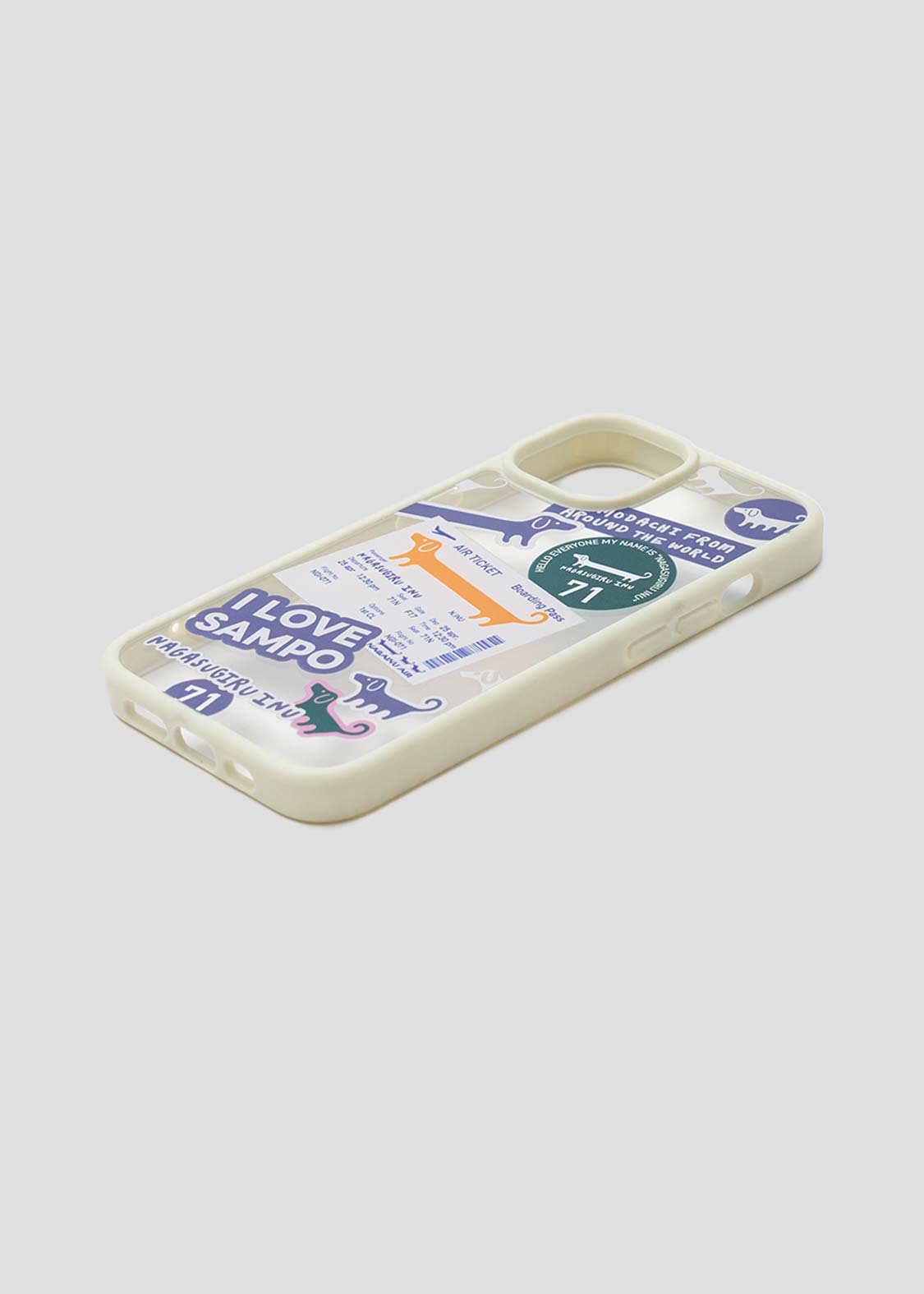 Nagasugiru Inu Stickers | Clear Smartphone Case/Iphone 15