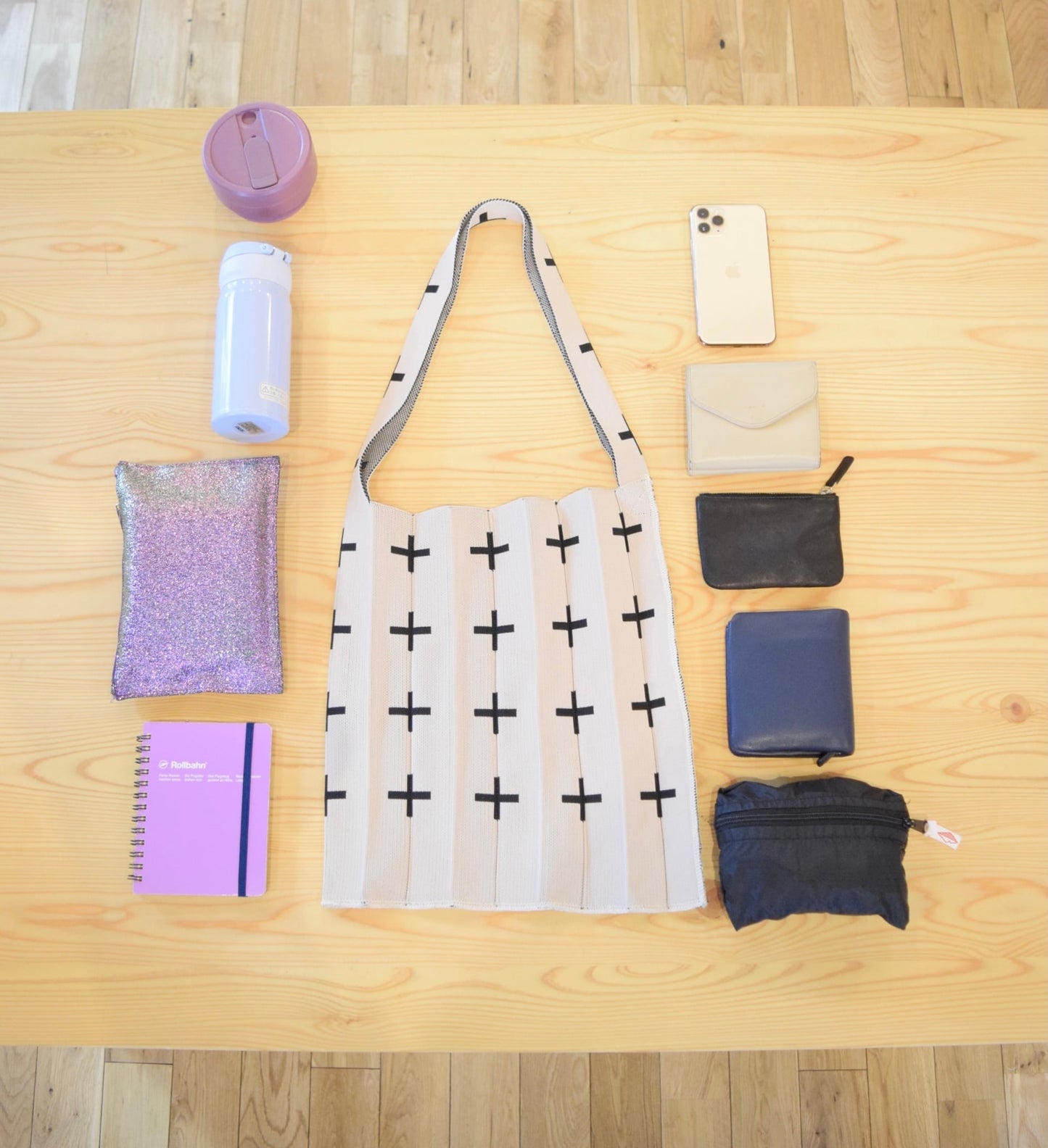 Knitty Bag - Tile / Pink