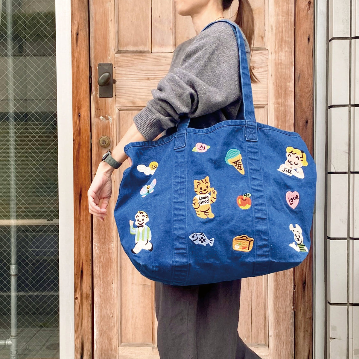 OSAMU GOODS Nice Day | Denim Tote Bag