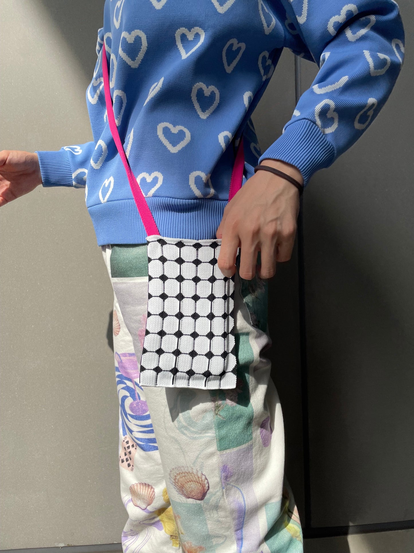 Me-Knitty Bag - Tile / Pink