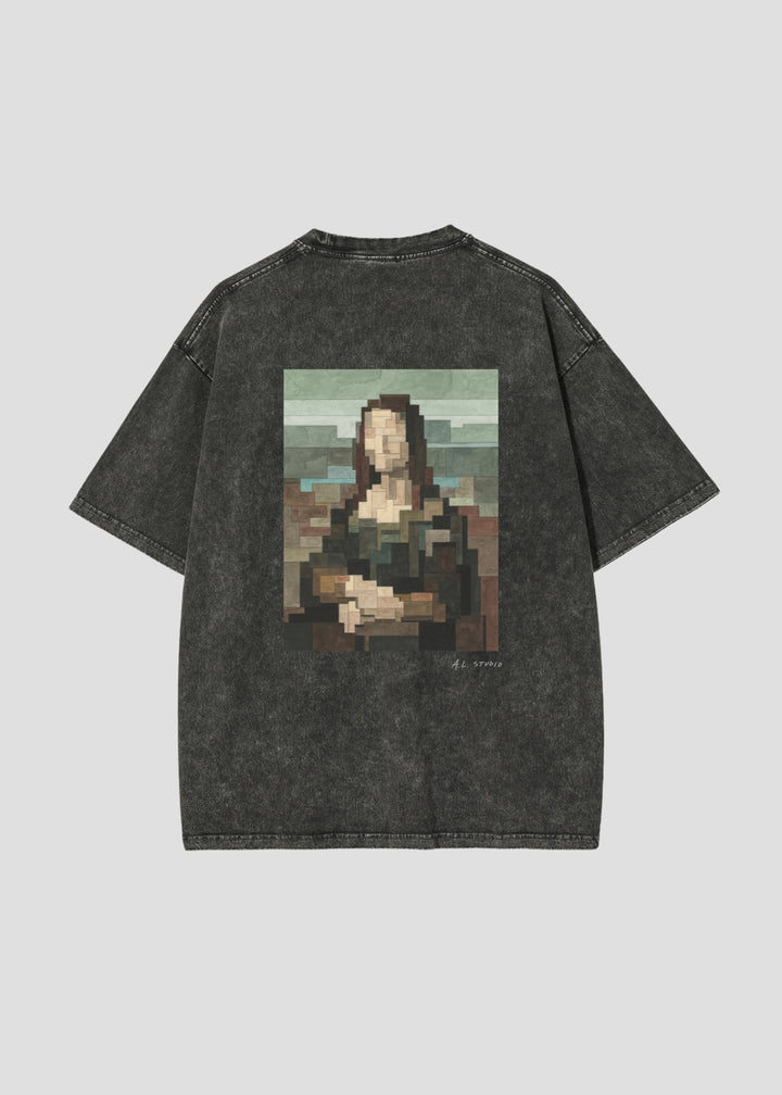 ADAM LISTER - Mona Lisa | Big Silhouette Acid Wash T-Shirt