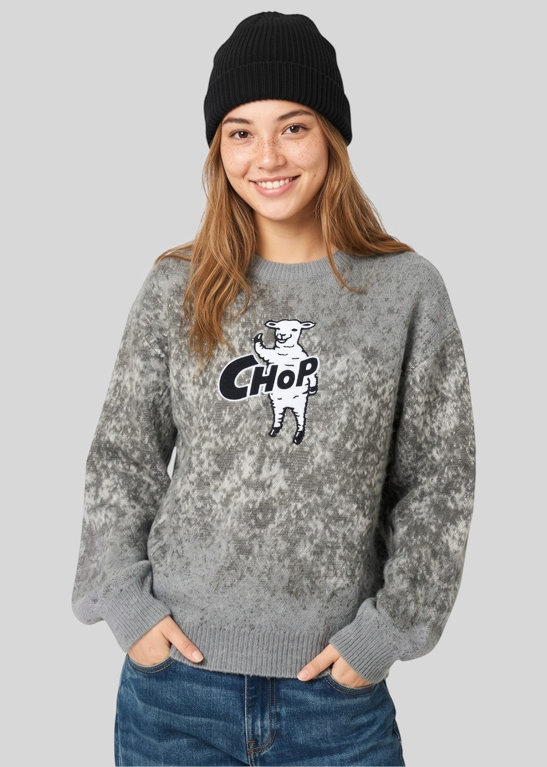 Lamb Chop | Gradient Crew Neck Knit – Via Artists