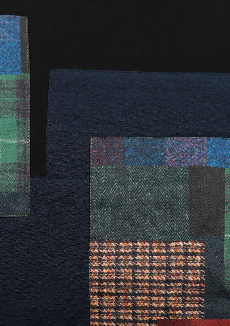 Patchwork Long Sleeve Tee (Collage of Tweed) 01
