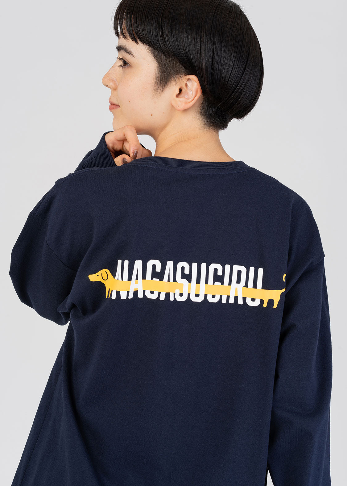 Graphic Rib cuffs Long Sleeve Tee (Nagasugiru Inu Arch)