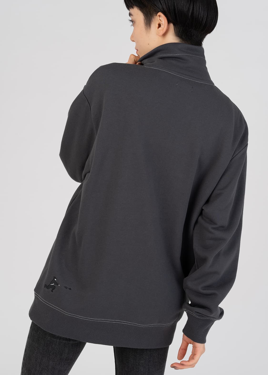 Stand collar Half Zip Long Sleeve Sweat (Ninja Training 2)