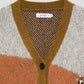 Graphic Jacquard V Neck Knit Cardigan (Peel Off)
