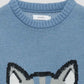 Graphic Jacquard Long Sleeve Knit (Awesome Cat)