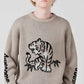 Graphic Long Sleeve Knit (Awesome Tiger Standing)