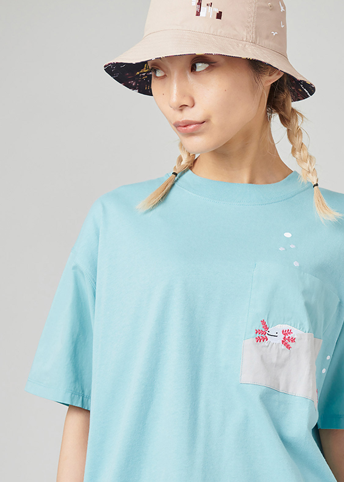 Fabric combination Big Silhouette Short Sleeve Tee (Smiling Wooper)