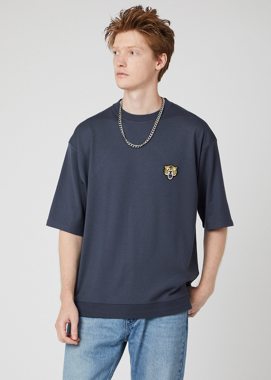 Heavy Weight Half Sleeve Tee (Awesome Tiger College)