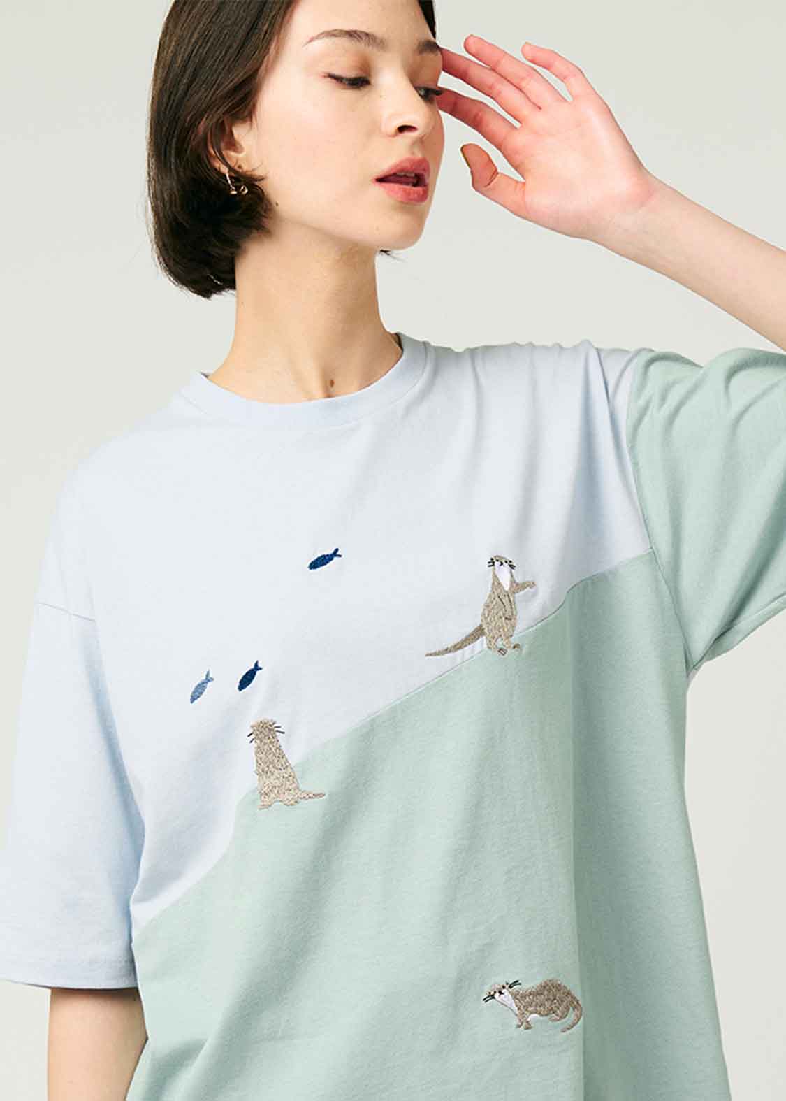 Big Silhouette Half Sleeve Tee (Otters)