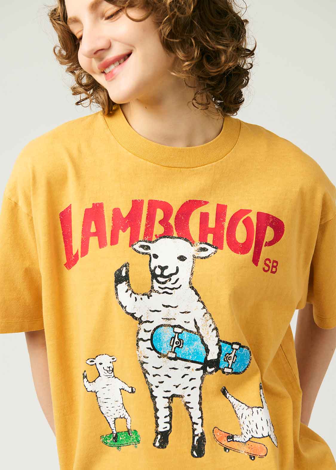 Pigment Big Silhouette Short Sleeve Tee (Lamb Chop Skate)