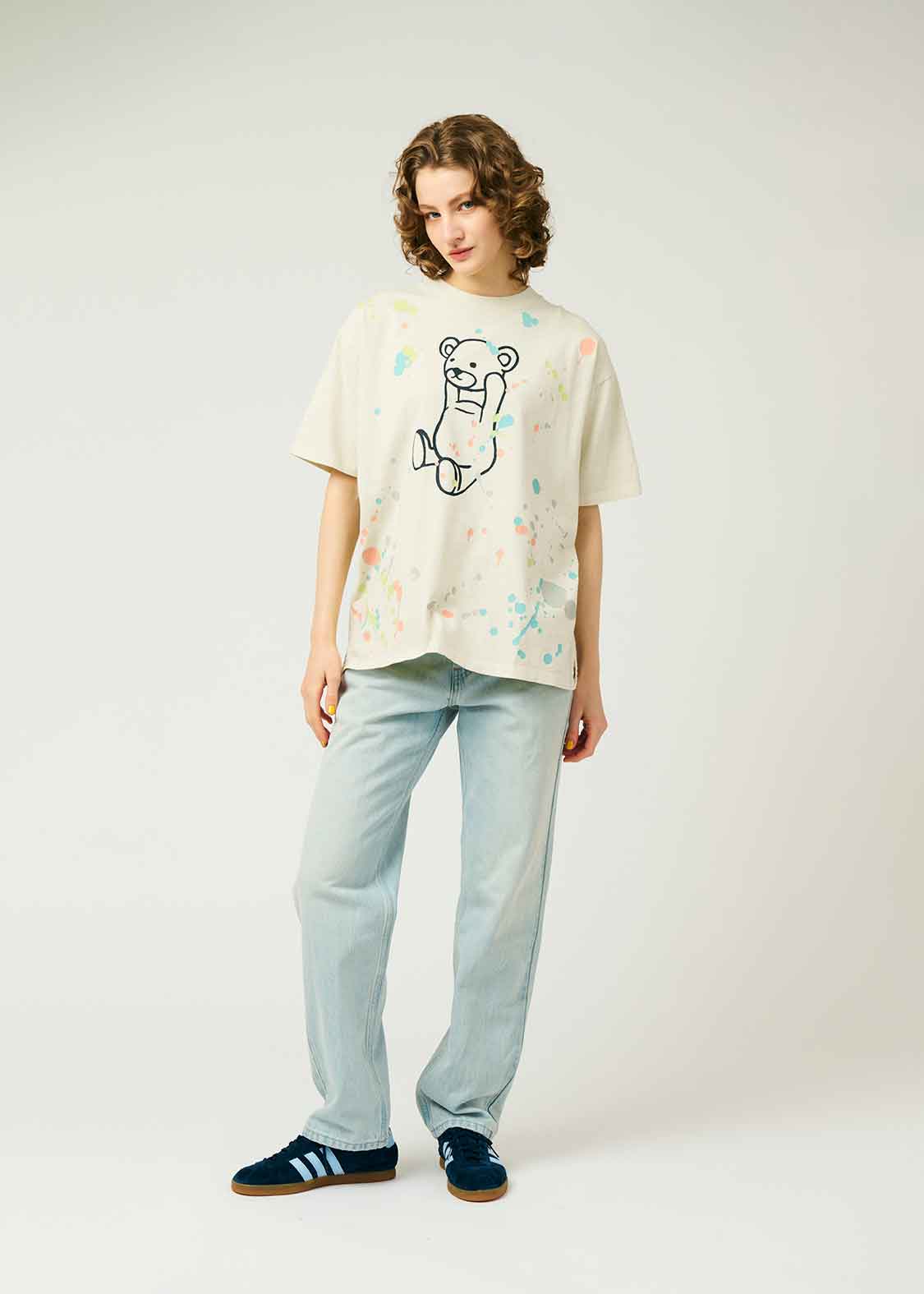 Pigment Big Silhouette Short Sleeve Tee (Dripping Control Bear)