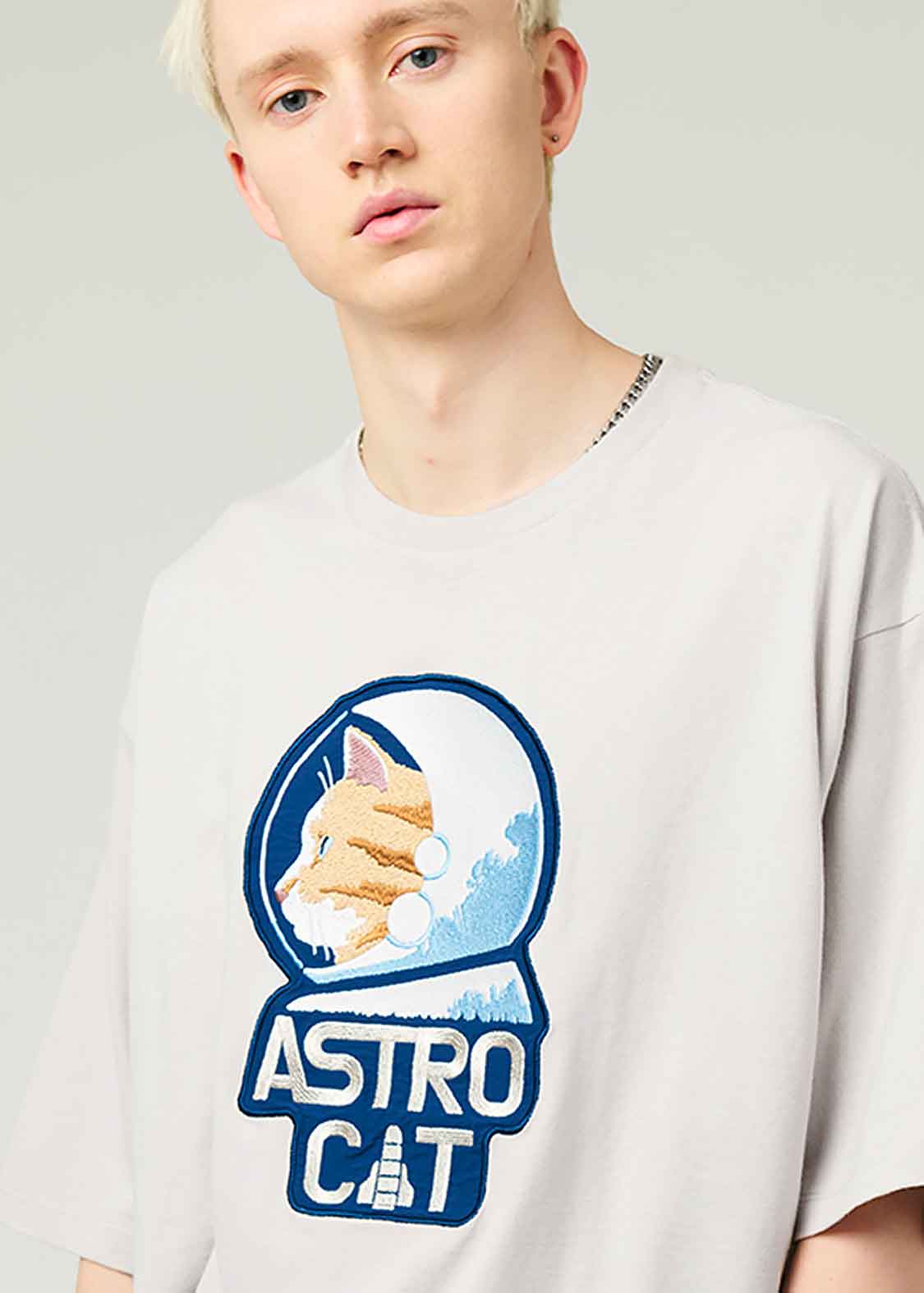 Big Silhouette Half Sleeve Tee (ASTRO CAT Face in Profile)