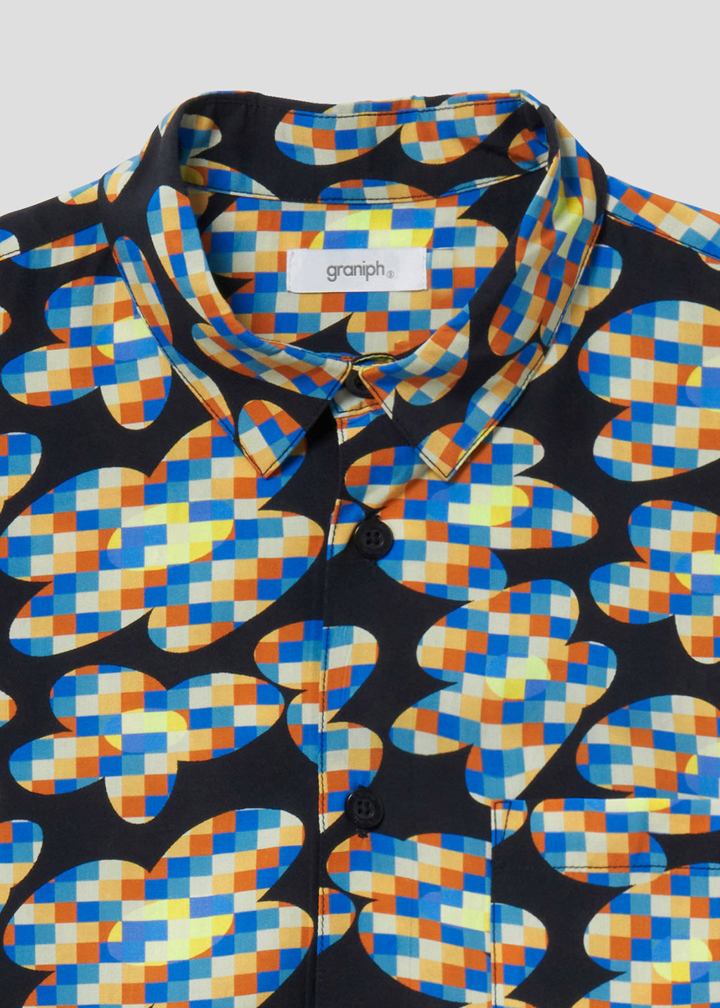 Big Silhouette Short Sleeve Shirt (Pixelized Flower)
